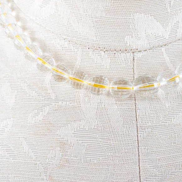 Vintage Clear Czech Glass Beaded Crystal Choker Necklace - Picture 4 of 6